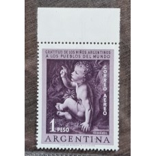 ARGENTINA 1956 GJ 1072a ESTAMPILLA NUEVA MINT CON VARIEDAD CATALOGADA U$ 20